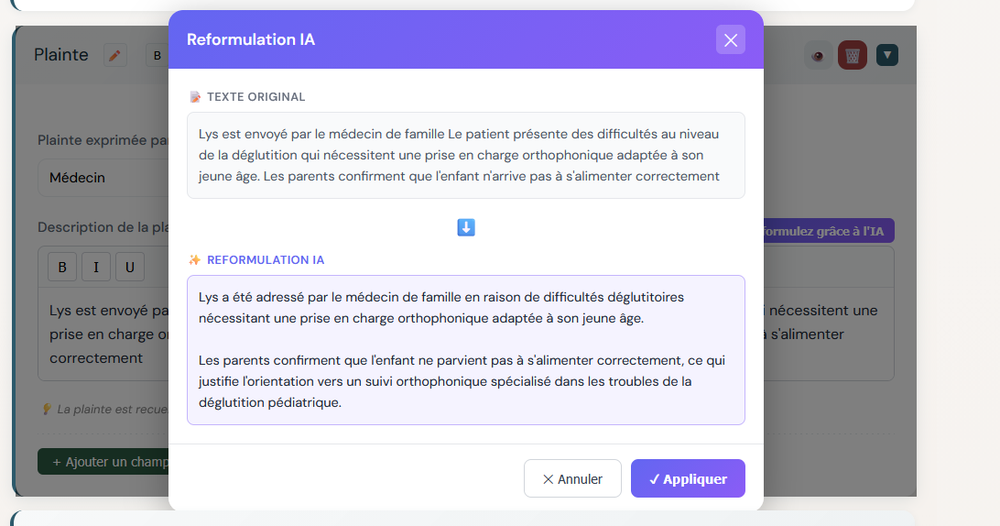 L'IA reformule pour vous